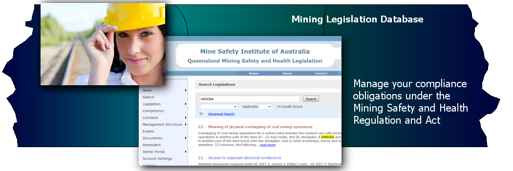 Mining Legislation Database - web based software