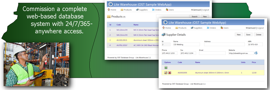 Manufacturing industry web based software